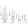 Decorazioni natalizie 15-30 cm Albero piccolo Pino bianco Mini Decorazione artificiale per la casa Decorazione del tavolo Regalo