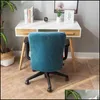 Chair Covers Veet Lift Computer Desk Chair Er For Office Study Room Spandex Rotating Seat Case Removable Slipers Drop Delivery 2022 H Otwqa