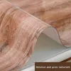 Tovaglia Finta Venatura Del Legno Retrò Log Tovaglia Da Caffè Rossa Tappetino Impermeabile E Resistente All'olio Plastica Pvc Vetro Morbido