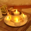 Bougies Ensemble de 12 bougies LED rechargeables sans flamme, lampe électrique statique sans cire, décoration de Table de saint-valentin, de mariage, de noël, ambre 221010