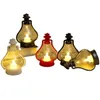 Décorations De Noël Vintage Lanterne Éclairée Dessin Animé Père Noël Bonhomme De Neige Renne Motif Bougie Lampe Chandelier Xmas Table Decorchri Ots9W