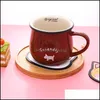 Altro Home Decor See Pic Home Decor Sile Sottobicchiere da tè a forma di gatto Tappetino per tazza Pad Portabicchieri Bevande da caffè Tovagliette da tavola Resistente al calore C Dh2Bq