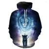 Sweats à capuche pour hommes nouveauté Glow Lion à capuche vêtements pour animaux sweat drôle impression 3D vêtements de sport unisexe automne hiver veste