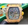 Luxus Herren mechanische Uhr Rm11-03 Schweizer Uhrwerk Gummi Armband Armbanduhren Uznc