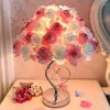 Floor Lamps European Table Lamp Rose Flower LED Night Light Bedside Home Wedding Party Decor Atmosphere Sleep Lighting