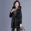Women's Down Parkas Women Gacket Down Cotton Pated Pated Female Coat 2022 New Winter Mid Middle Fashion Generation عالية الجودة.