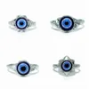 Interi 50 pezzi blu anelli in lega occhio del diavolo mescolano fascino punk goth regalo occhio turco donna uomo gioielli2683