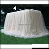 Salia de mesa Gelo Seda de seda mesas de saia Cortina de neve Fio de casamento Bolo de anivers￡rio Verifica￧￣o na mesa Mesa de cores s￳lida er surround Red New Dhyig