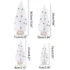 Juldekorationer W3ja 15/20/25/30 cm Mini Tree Miniature Ornament White Pine Sisal Cedar With Colorful Bells Decoration