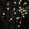 Strings Creative Led Star Fairy String Bedroom Lâmpada solar Garlands Garlands Jardim Festa de Natal Decoração de casamento
