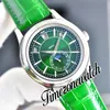 40mm 5205R-011 5205G Automatic Mens Watch Complications Annual Calendar Green Dial Moon Phase Steel Case Green Leather Strap Watches Timezonewatch E235A6