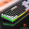 Tastatur-Maus-Kombinationen, Gaming-USB-Tastatur, farblich abgestimmt, leuchtende Regenbogen-Tastatur für PC-Gamer, Desktop-Computer, Zubehör 221011