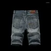 Jeans da uomo 2022 Summer Thin Bermuda Masculina Business Casual Pantalones Cortos Men Ropa Pantaloncini di jeans di grandi dimensioni tinta unita di alta qualità