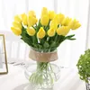 Faux Floral Greenery 31Pcs Tulips Artificial Flower Real Touch Tulipe Flowers Fake Flowers Wedding Decoration Flowers Christmas Home Garden Decor 221010