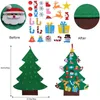 Noel dekorasyonları DIY keçe kumaş ağaç duvarı Noel Baba/ Elk/ Snowman/ Snowflake/ Çoraplar/ Hediyeler Noel Süsleri
