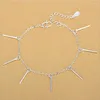 Bracelets de cheville Everoyal charme Long Tube argent pour femmes bijoux mode dame 925 Bracelets fille accessoires amant cadeau