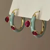 Boucles d'oreilles créoles pour femmes Kerst Star mode coréenne coeur de noël boucle d'oreille femmes Oorbellen mignon esthétique Y2k bijoux 2022 tendance