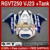 Zbiornik Fairings do Suzuki RGV250 SAPC VJ23 RGVT250 RGV-25CC 97 98 Bodywork 161NO.32 RGVT-250 RGV-250 Panel RGVT 250 CC 250CC 1997 1998 ABS Fairing Białe Białe