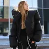 Women's Down Parkas Winter Padded Jacket Coats for Women 2022 Long Sleeve Windproof Warm Short Parkas Fashion Slim Coats with Scarf Famale Outerwear T221011