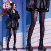 Dames sokken 3 paren harajuku houndstooth zwarte kousen zomer dunne sexy panty gothic lolita chic streetwear