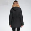 Womens Down Parkas Women Winter Plush Long Coat Female Faux Fur Velvet Collar Hooded Long Casual Overcoat Slim Black Thicken Warm Drawstring Jacket 221010