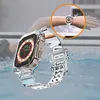 Correa de TPU transparente como el cristal para Apple Watch Ultra 49 mm Banda deportiva con funda protectora Bumpe