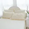 Bedding sets Handmade Pleat Beige Princess QuiltDuvet Cover Wedding 100%Cotton Ruffles Bedspread Bed Skirts Bedclothes Bedding Sets Luxury 221010