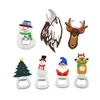 Portable Christmas Bottle Opener Creative Cartoon Rostless Steel Corkscrew Silicone Openers Hushåll Köksverktyg RRE14846