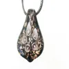 Ensemble de colliers et boucles d'oreilles en verre de Murano, fait à la main, fleur violette, pendentif goutte d'eau, Style ethnique, chaîne de clavicule, bijoux, 1 ensemble