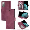 Retro magnetische flip telefoonhoesjes voor Samsung Galaxy S22 Ultra S20 plus S20FE Note20 Note10 Pro A13 A51 5G A71 A12 A32 A52 A72 3 Kaart Slots Fored lederen Wallet Shell