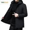 Masculino abaixo Parkas Treeesolo mass Winter Warm Gross Gross Plus Size Algodão Capata -Hat Jaqueta Men 5xl Outwear Pocket Men 5xl Classic Coat 221010