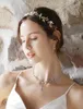 Headpieces Wedding Bridal Hair Accessories Make Up Vintage Leaves And Pearl Headband Elegant Headwear Jewelry Party For Women
