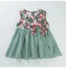 Mädchenkleider Babany 0–6 Jahre Säuglingsbabys, Rundhalsausschnitt, Tulpenschleife, ärmellose Kleidung von Designer Born Baumwollgarnkleid