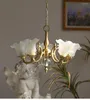 Lampy wiszące amerykańskie retro miedziane żyrandol francuski biały szklany szklany salon lampa do sypialni