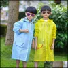 Impermeabili Impermeabili 1Pcs Bambini Impermeabile Bambini Rainwear Antivento Rainsuit Cartoon Animal Style Student Poncho Drop Delivery 2022 H Otcgq