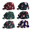 Berets unisex ademende scrub cap kerst gedrukte knop werkmuts vrouwen mannen casual buitenshuis voor thuismedewerker buiten #t1p