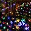 Strängar LED utomhus Solarlampa stränglampor 50 lysdioder Fairy Holiday Christmas Party Xmas Decor Garden Waterproof Lighting