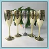 Wine Glasses Gold Plastic Acrylic Goblet Moet Chandon Champagne Glasses 170Ml Acrylics Cups Celebration Party Wedding Drinkware Wine Otw5D