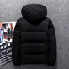 Heren down parkas hoogwaardige modemerk heren jas slanke dikke stevige kleur capuchon capuchon jassen casual jassen mannelijke g221010