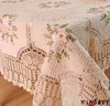 Table Cloth Luxury Party Flower Crochet Round Rectangular Embroidery Tablecloth Christmas Dinning Cover