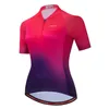 Racing Vestes 2022 Maillot De Cyclisme Femmes Vélo De Montagne Route VTT Haut Maillot Vélo Chemise Court Femme Équitation Vêtements D'été Blanc Rouge