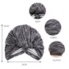 Печать рога Turban Cap Top Top, завязанный хиджаб, шарф шарф, скрученные шляпы шляпы шляпы капот химиотерапия африканские женщины