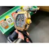 Luxus Herren mechanische Uhr Rm11-03 Schweizer Uhrwerk Gummi Armband Armbanduhren Uznc