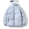 Mens Down Parkas Kapments Men Harajuku Solid Warm Puffer Jacka Parka Mens Japanese Streetwear Winter Jacket Man Korean Fashion Bubble Coat 221010