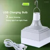 Rechargeable Light Bulb Portable Square LED Lamps BBQ Camping Outdoor Real Power 30W With Hanging Hook