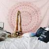 Tapestries Pink Mandala Pattern Tapestry Wall Hanging Home Decor Room Bedspread