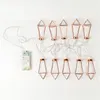 Strings Nowator LED Fairy Lights 10 Metal Rose Gold String Light Bateria obsługiwana na świąteczne festiwal przyjęcia ślub Dekoracja domu