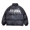 Mens Down Parkas américain high street hiphop surdimensionné vêtements en coton rembourré mens lâche vêtements en coton épine épaissi vêtements de pain chaud 221010