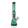 Hookah glass bong water pipe 2022 new 11in three color beaker bongs ice catcher thick material for smoking with 14 mm glass bowl