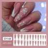 Wearable Fake Nails Full Cover Nail Tips Press On Nails Löstagbar DIY Manicure med design 24st/låda